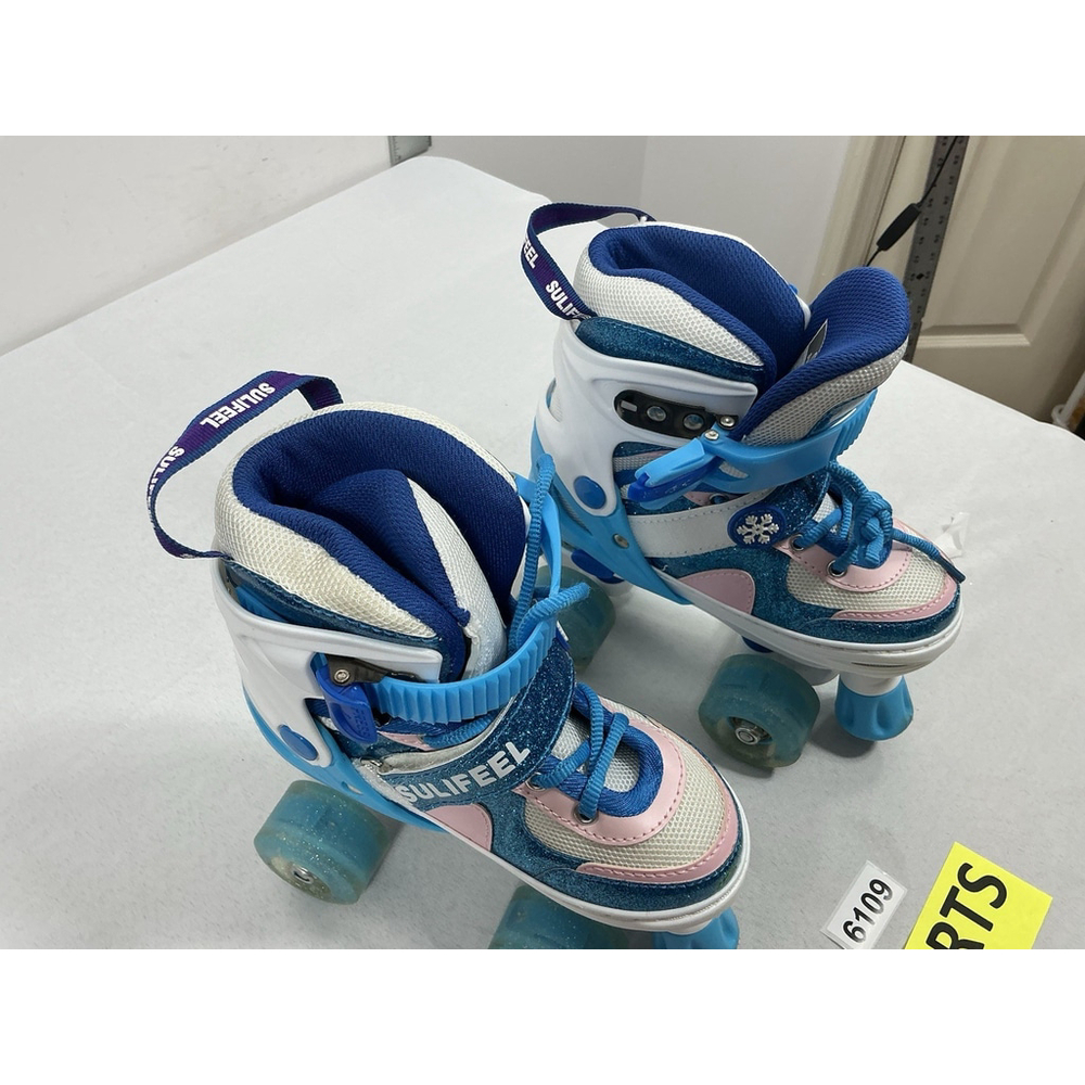 Girls Sulifeel Sport Roller Skates Us 9-12 Multicolor Sparkle Adjustible NWD